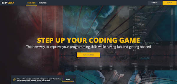 Coding Games公式サイトトップページ画像